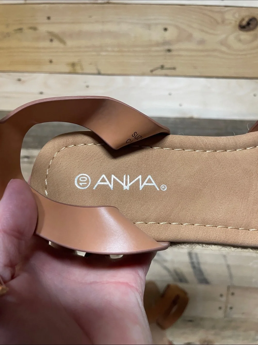 Anna size 10 Brown Suzy-2 Espadrille Platform Sandals